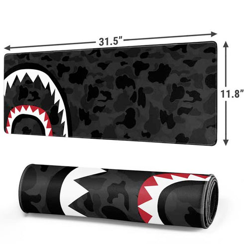 Shark Teeth Grey Street Camo Gaming Mouse Pad